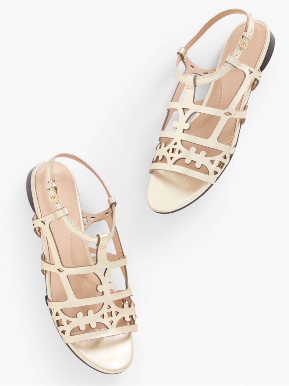 NEW Kali Cut Vachetta Metallic Gold Sandals Sz 8